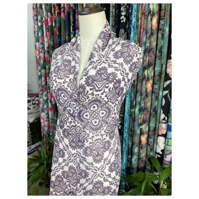 China Other mini factory wholesale price check sweater pattern in digital print of polyester for long dress for sale