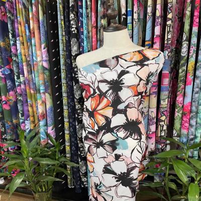 China Other Design Creative Oil Painting Printed 100% Polyester Fabric For Dress for sale