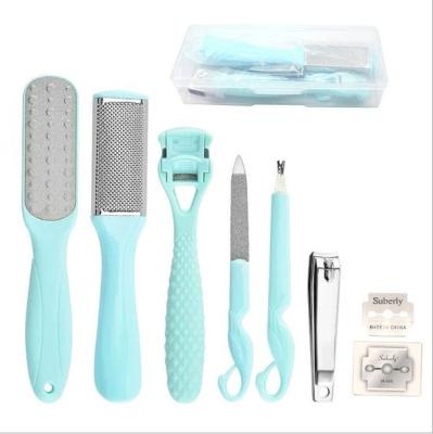 China Finger Nail+foot nail 8 in 1 Pedicure Set Foot Scrubber Manicure Pedicure Tool Kit, Foot Care Tools Dead Skin Remover for sale