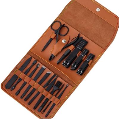 China Good Quality Professional Nail Care Kit Manicure Grooming Set with Travel Case 16 in 1 for sale