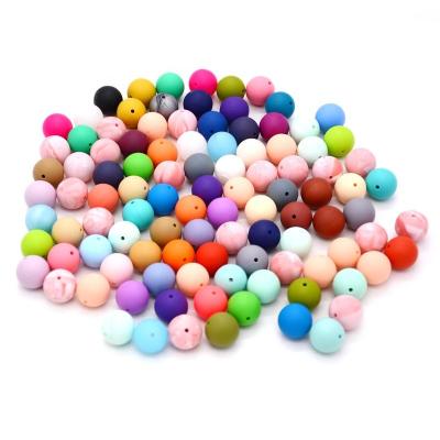 China BPA Free 9mm Silicone Beads Baby Teething Chewing Jewelry Nursing Necklace DIY Teether Toy Jewelry Nursing Bracelet for sale