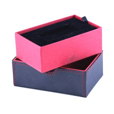 China Wholesale Custom Made Handmade Soap Style PU Faux Leather Packaging Box Luxury Faux Leather For Blue Gift Boxes With Lid for sale