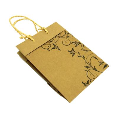 China Brown Recyclable Custom Food Packaging Waterproof Paper Bag With Twisted Paper Twine Handle for sale