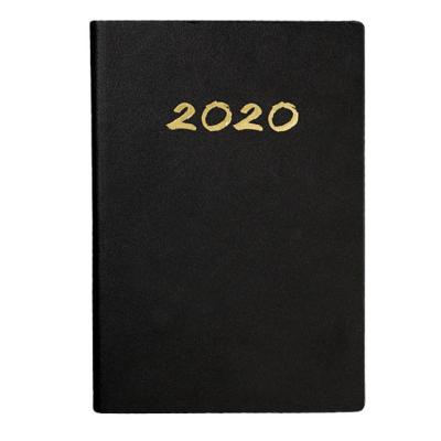 China 2021 Hardcover Luxury Custom Hardcover Book Business PU Leather Logo Printed Embossed Soft Black Notebook for sale