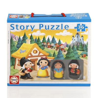 China Chinese Toy Creative Custom Cartoon Toy Story Puzzle Box Corrugated Packing With Handle Rope for sale