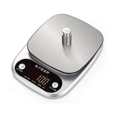 China With Scale Tray Household Kitchen Stainless Steel Baking Scale Electronic Food Nutrition Scale for sale