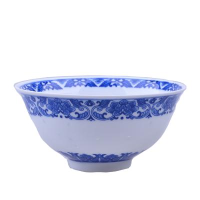 China Ceramic Chinese Traditional Nostalgic Rice Bowl Stocked Jingdezhen Blue And White Household Porcelain for sale