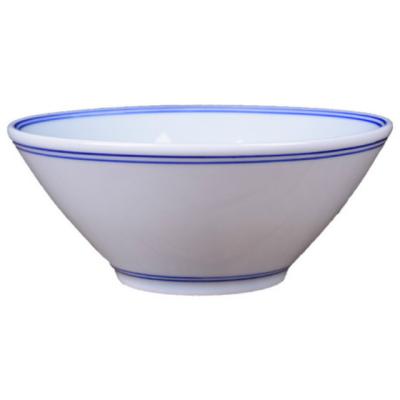 China Jingdezhen bucket blue and white Chinese blue side Anti-scalding thickened simple commercial ceramic stocked rice porcelain bowl for sale