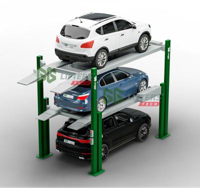 China Double Four Post Car Parking Lift 4 Post Car Lift Systems 4 Post Hydraulic Parking Equipment Car Parking Lift for sale