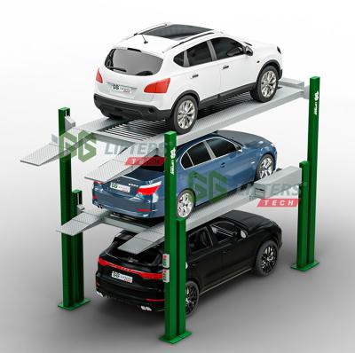 China Double Parking Four Post Car Lift GG Lifters CE Approved Four Post Stacker Car Parking Equipment for sale