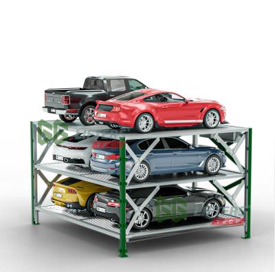 China Hydraulic Hidden Parking System Double / Triple Lifts Customized For 4 Cars 5700x1850x1550mm for sale