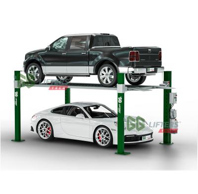 China Four post car lift (column tube) 4 post parking lift special 4 post vehicle garage equipment car lift parking cost for sale