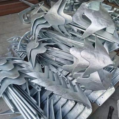 China Q235 Carbon Steel Top Manufacturers Boat Bruce Style Size Hot Dipped Galvanized Polish Anchor for sale