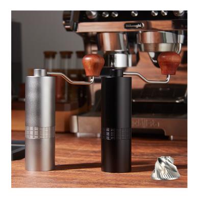 China Amazon Selling Stainless Steel Portable Mini Burr Hot Cordless Portable Hand Manual Coffee Grinder for sale