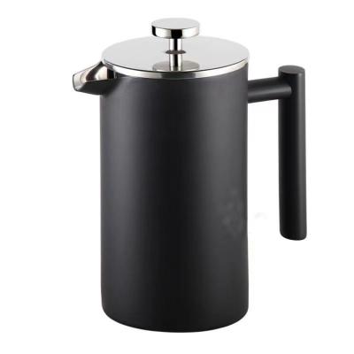 China WITH LID OEM 350ml French bottle press set camping travel double wall vacuum metallic portable tea coffee for sale