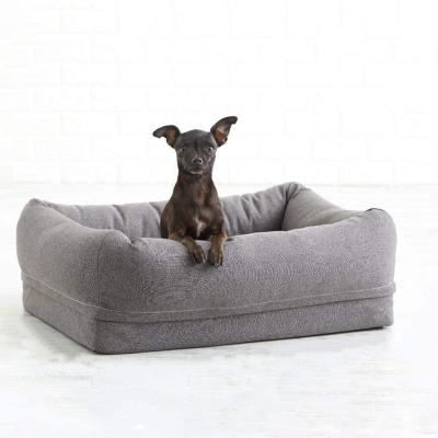 China Travel Foam Dog Cuddler Plush Dog Bed Cuddler Plush Relief Crate Pillow Bed Machine Orthopedic Joint Washable Waterproof Removable Cover for sale