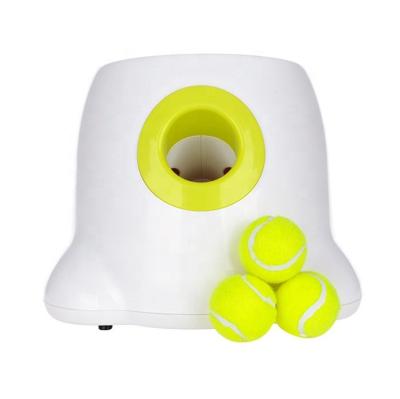 China Viable Dog Toys Mini Tennis Launcher Automatic Tennis Ball Effort Training Interactive Dog Toy Tennis Launcher for sale