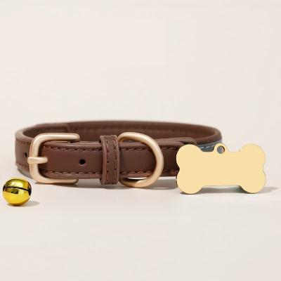 China Best Leather Dog Collar Alloy Material Double D Clip 3 Reflective Leather For Medium Large And Extra Large Dogs Pet Leashes for sale