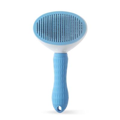 China Sustainable Dog Brush and Brush Throwing Grooming Tools Mold Slicker Pet Grooming Brush for and Medium Small Dog Self-Cleaning Pet Comb for sale