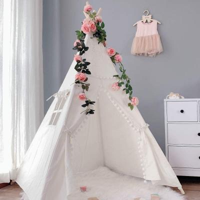 China Soft Toy Teepee Luxury Canvas Tent for Wedding Party Photo Prop Canvas Abby Canopy for Indoor and Outdoor Kids Use Toy Tent for Kids for sale