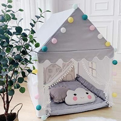 China Soft Toy Kids Play Tent Larger Cotton Playhouse Princess Castle Tent with Mesh Windows Portable Tent for Indoor and Outdoor Girls Boy for sale