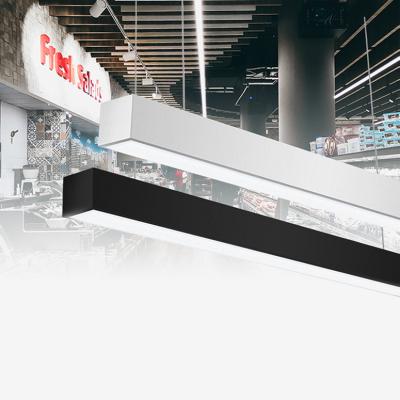 China Modern aluminum profile ip65 36W multiple linkable recessed pendent pendent thin led linear supermarket light for sale