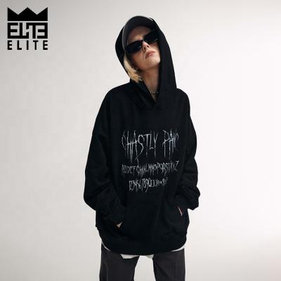 China Custom Graphic Hoodie ELITE Brand Anti-Wrinkle Sweatshirts Men Plain Pullover Hoodies Unisex Cotton Oversized Fashionable Custom Hoodies for sale