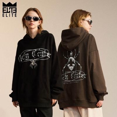 China 100% Cotton 390Gsm Anti-wrinkle ELITE Brand Custom Graphic Hoodie Men's Sweatshirts Pullover Plain Trendy Oversized Custom Hoodies for sale