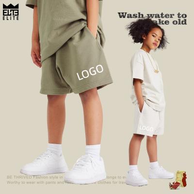 China 100% Fade Proof Wholesale Customized Logo Multi Color Cotton Kid's Sports Shorts Summer Casual Shorts For Kid for sale