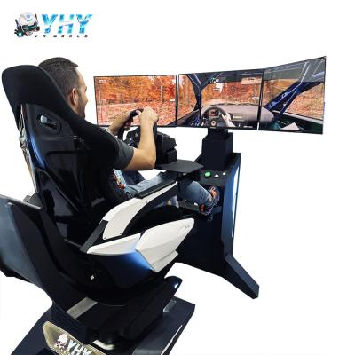 China 1100W 4D Vr Ride Game 9 Pcs 3 Screens Driving Vr Racing Simulator Chair For Kids for sale