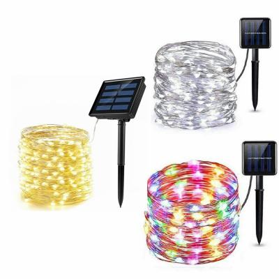 China Fast Outdoor Bedroom Room Light Copper Wire LED String Light Decorative Solar Waterproof Lawn Installation Light for sale