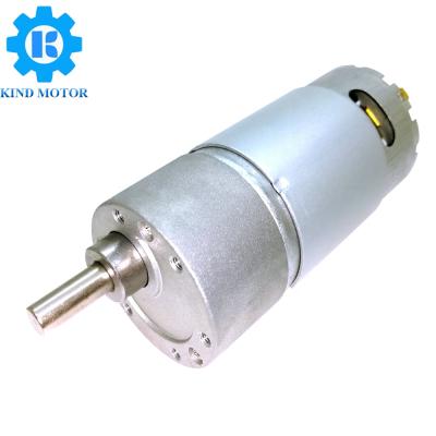 China Customized Explosion Proof Gear High Torque 37mm 12v 24v 60prm 80 rpm Micro Brushed DC Gear Motor 27720 for sale