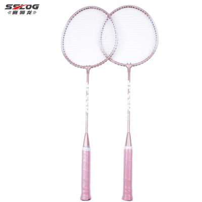 China Eastic & High Quality Durable Hot Sale Customizable Logo Badminton Racket Set With Best Grip for sale