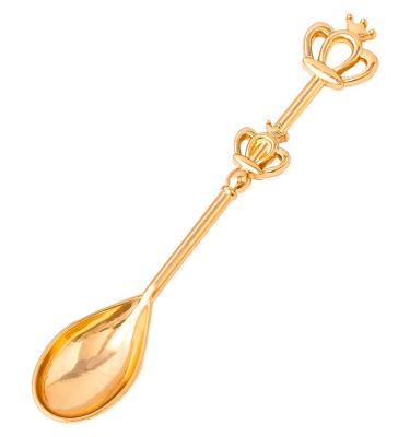 China Coffee Minimalist Flatware Ice Cream Decoration Custom Metal Stirring Spoon Gifts Wedding Anniversary Silver Gold Wrapping Exquisite Spoon for sale