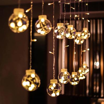 China Wish Ball LED Wishing Ball Curtain String Lights Fairy Garland Lights Window Bedroom Wedding New Year Christmas Festival Decoration for sale