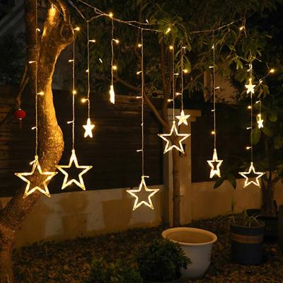 China Christmas Wedding Party December Holiday Garland String Lights For Home Christmas 3.5M Fairy Star Led Curtain String Lights 100-240V for sale