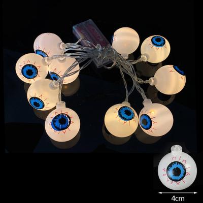 China Halloween Ornament Eyeball String Light Muticolor Eye Night Light Wall Hanging Decor Festoon Halloween Decoration LED Lights Batterey Charged for sale