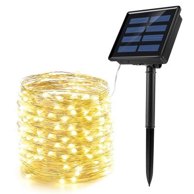 China 100 LED Solar Garden Lamp String Light Outdoor Lights for Waterproof Fairy Garden Garland String Lights Holiday Christmas Party for sale