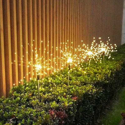 China 90/150 LED Solar Powered Outdoor Garden Grass Globe Dandelion Fireworks Lamp for Garden Lawn Landscape Lamp Holiday Light. for sale