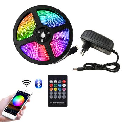 China LED LANDSCAPE Light Strips Bluetooth Controller Flexible RGB 5050 Decoration Backlight Lamp Night Light String For Bedroom for sale