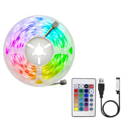 China Flexible LANDSCAPE USB 5V Decoration Lighting Remote Controller Ribbon Lamp Festival Party Bedroom TV Backlight Waterproof LED Light Strip for sale