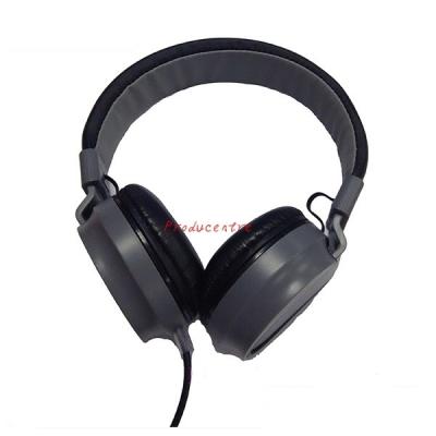 China custom communication headphone with sound deduction for music fancier in grey color with comfortable ear pads in pink for sale