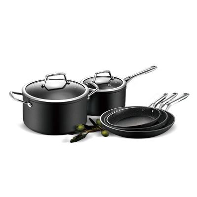 China ASD Sustainable High Quality Customizable Forged Aluminum Cookware Set Non Stick Cookware Set for sale