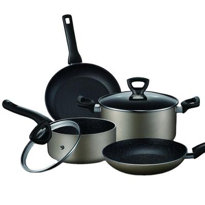 China High Sustainable ASD Grade Aluminum Alloy Non Stick Cookware Set Cooking Pots And Pans For Kitchen for sale