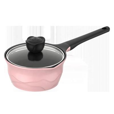 China ASD CLASSIC Peony Series Cooking Pots Cast Aluminum Sauce Pan 16 Cm Milk Pan For Kitchen for sale