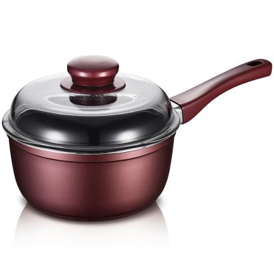 China Asd China Wholesale 16cm Viable Die Pan Sauce Pan Cookware Cast Aluminum Milk Sauce Pot for sale