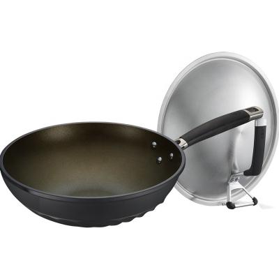 China ASD Durable Wok Wok Induction Wok Aluminum Nonstick Coating Deep Cooker With Lid for sale