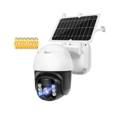 China 360 2MP SIM Solar Panel Camera Lte PTZ 4G Security Wireless IP Camera Outdoor CMOS for sale