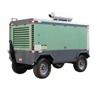 China High Performance Product Diesel Screw Air Compressor Portable With Wheels Double Stage Diesel Engine for sale