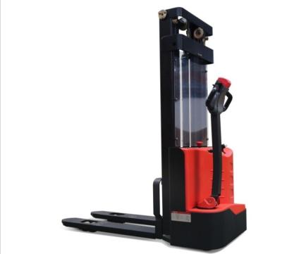 China Hotels 1600 kg 1800 kg high quality 3m electric walkie pallet stacker truck for sale